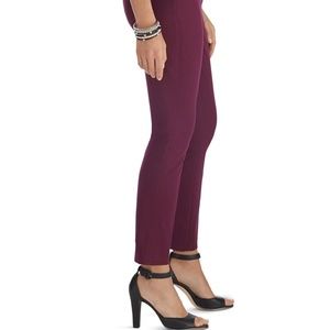 Maroon Stretch Slim Ankle Pants by WHBM